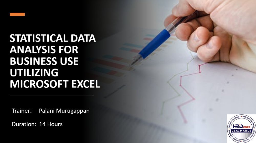 Excel for Statistics & Business Analysis training flyer